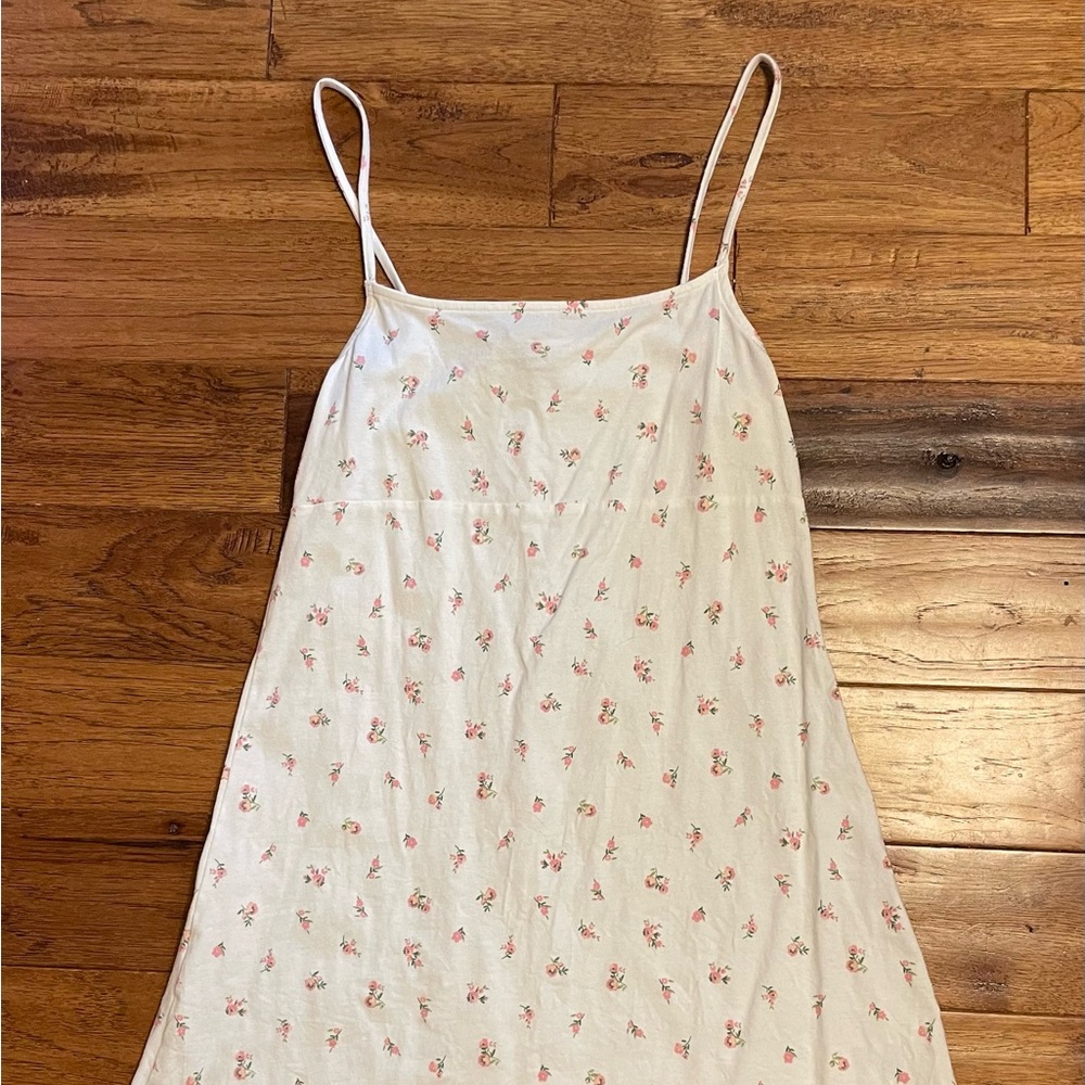 Floral White Mini Dress